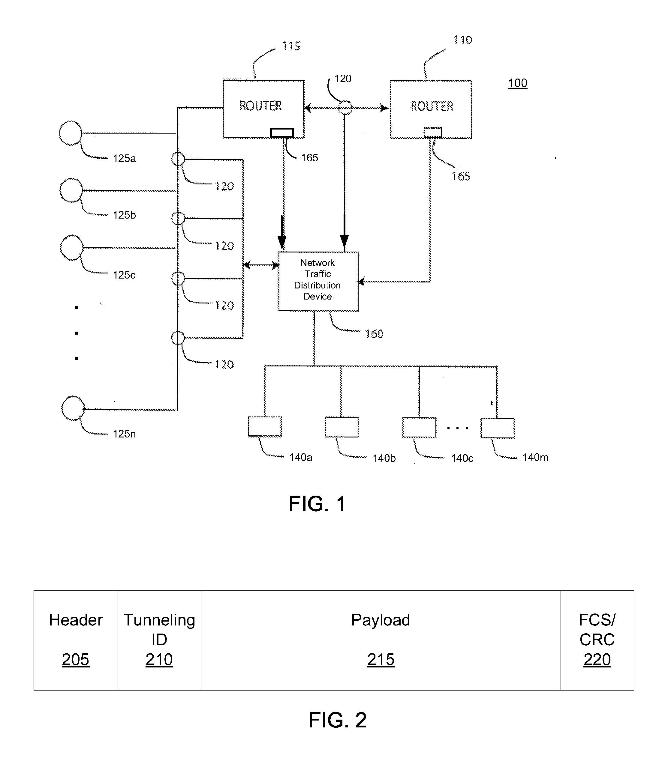 System, method and apparatus for distributing captured data packets including tunneling identifiers