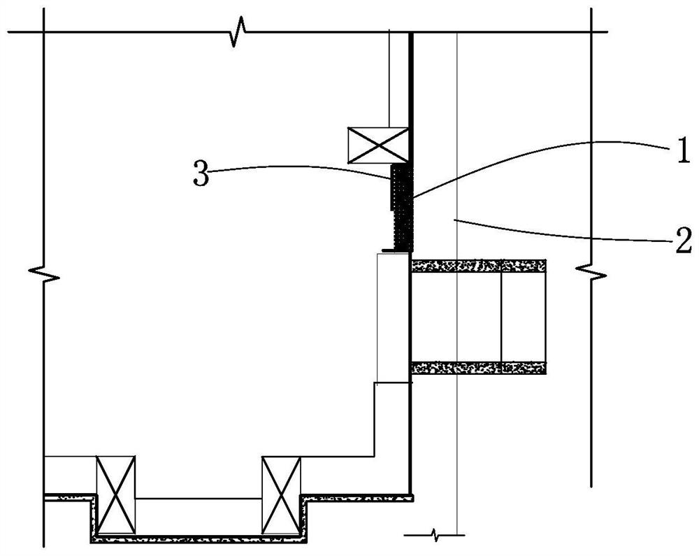 A construction method for the end wall of a subway station in a sandy pebble stratum