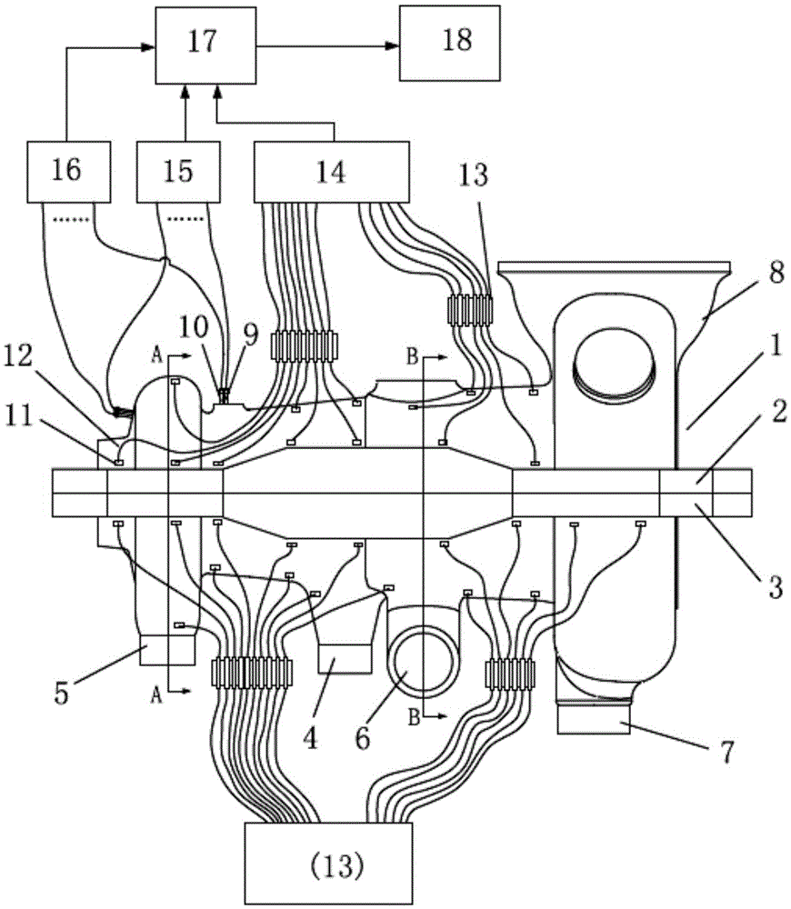 A usage life monitoring device used for a high and middle pressure cylinder of a frequently rapid start and stop combined cycle steam turbine