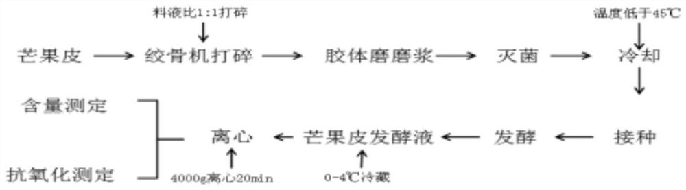 Milk-based snack rich in mango peel dietary fiber and preparation method thereof