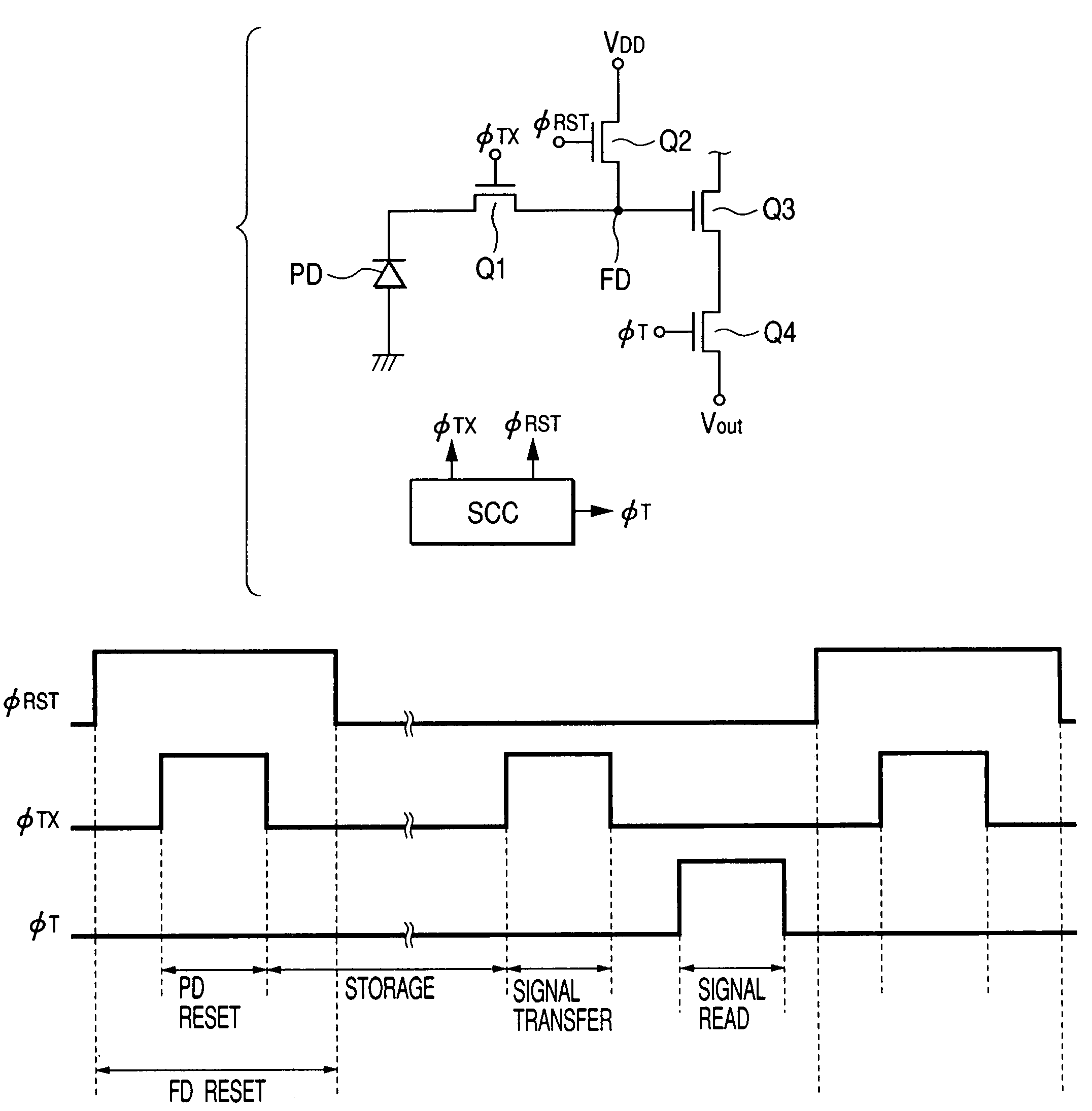Solid-state image pickup device and method of resetting the same