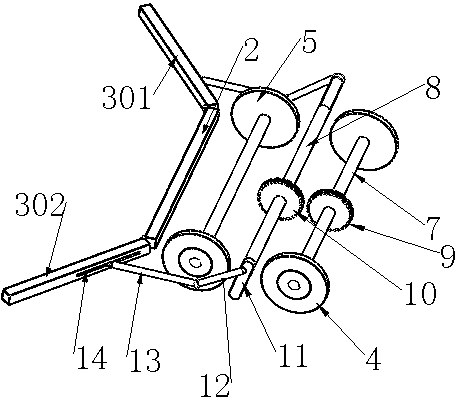 Swing garbage cleaning device