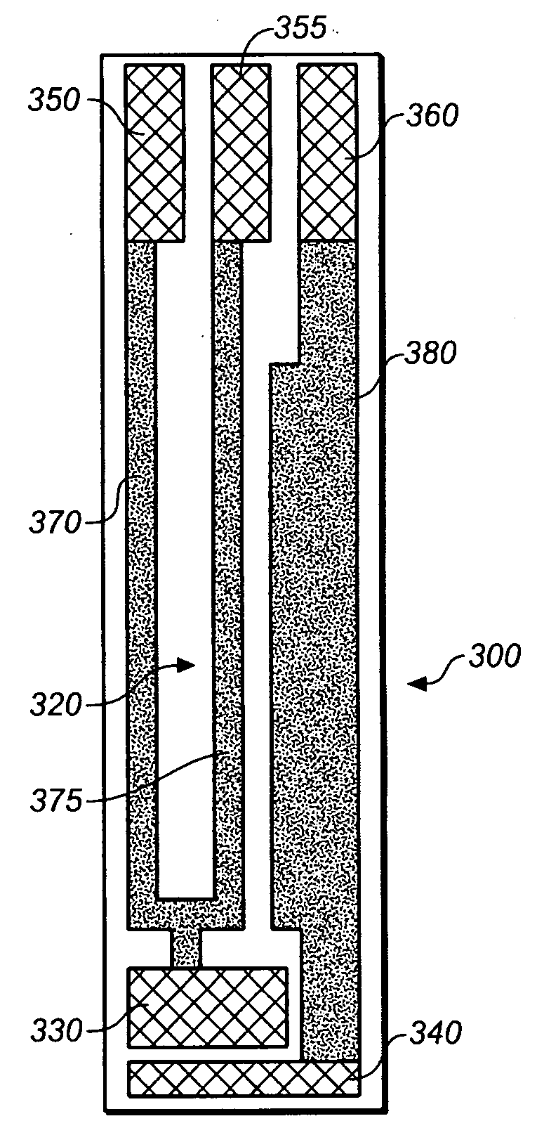 System for electrochemically measuring an analyte in a sample material