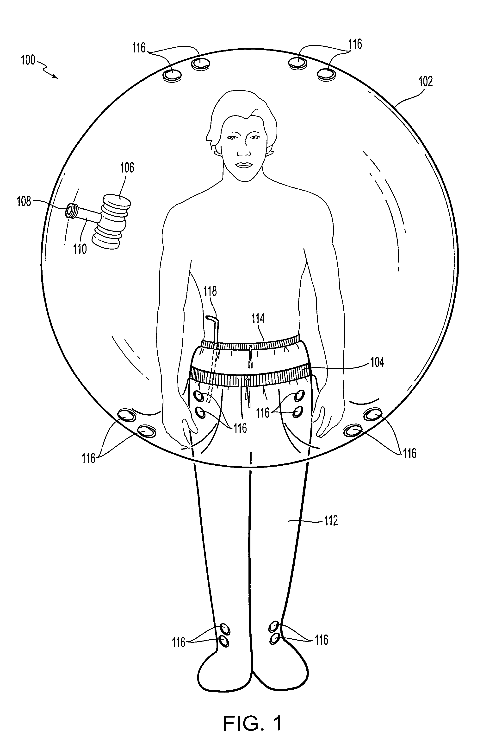 Inflatable protective enclosure