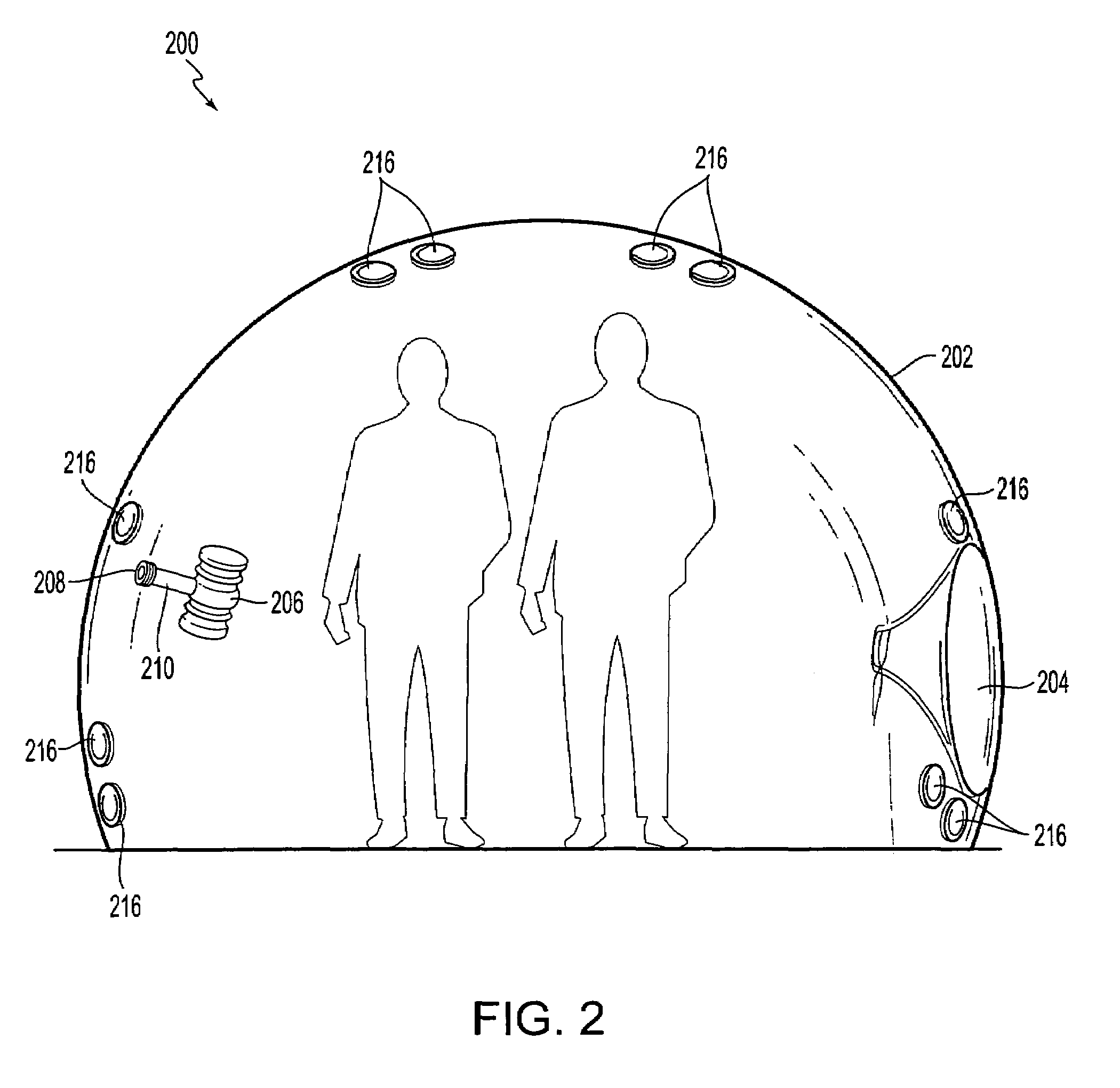 Inflatable protective enclosure