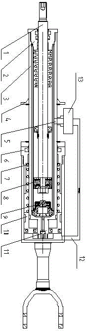 Double-cylinder active shock absorber