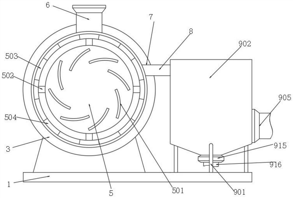 High-efficiency energy-saving large-flow self-priming pump with wear-resistant middle-opening impeller