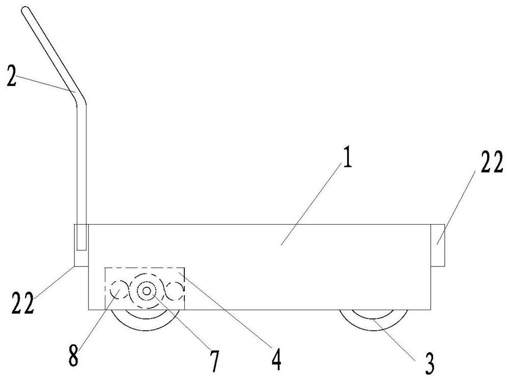 Intelligent braking rail trolley and advancing method thereof