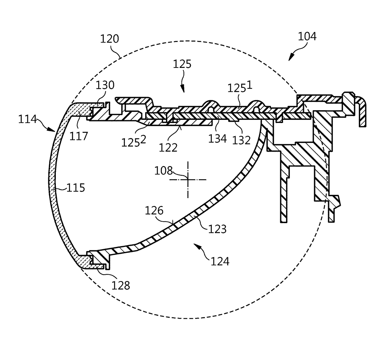 Adjustable fog lamp on motor vehicle front bumper