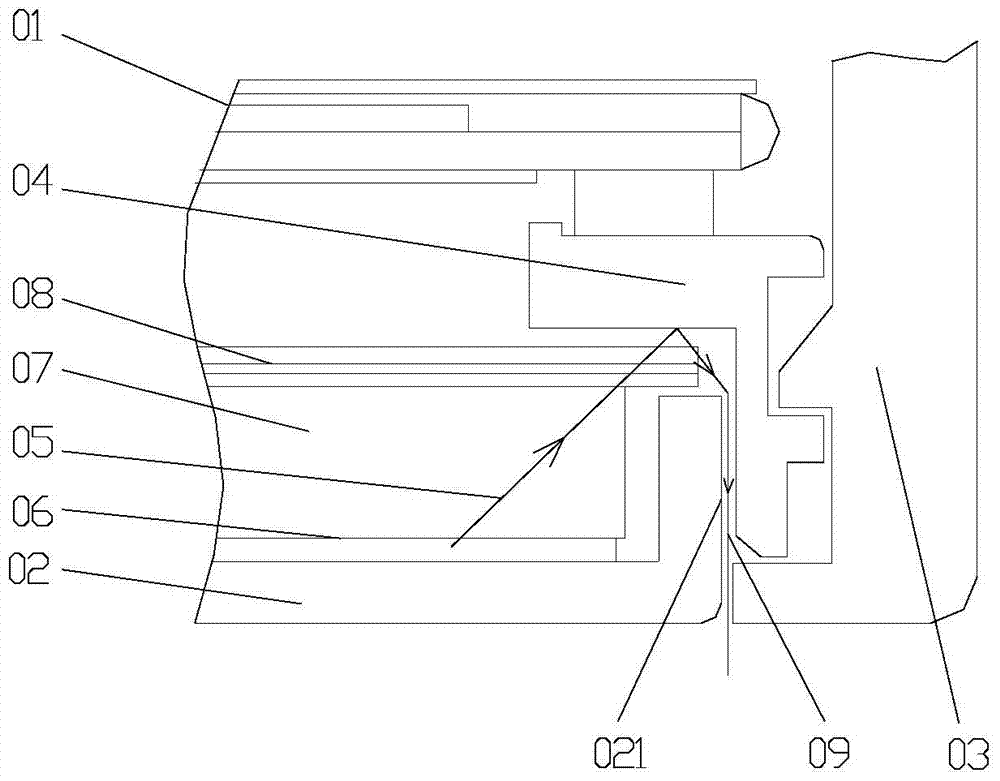 A light-leakage-proof liquid crystal display