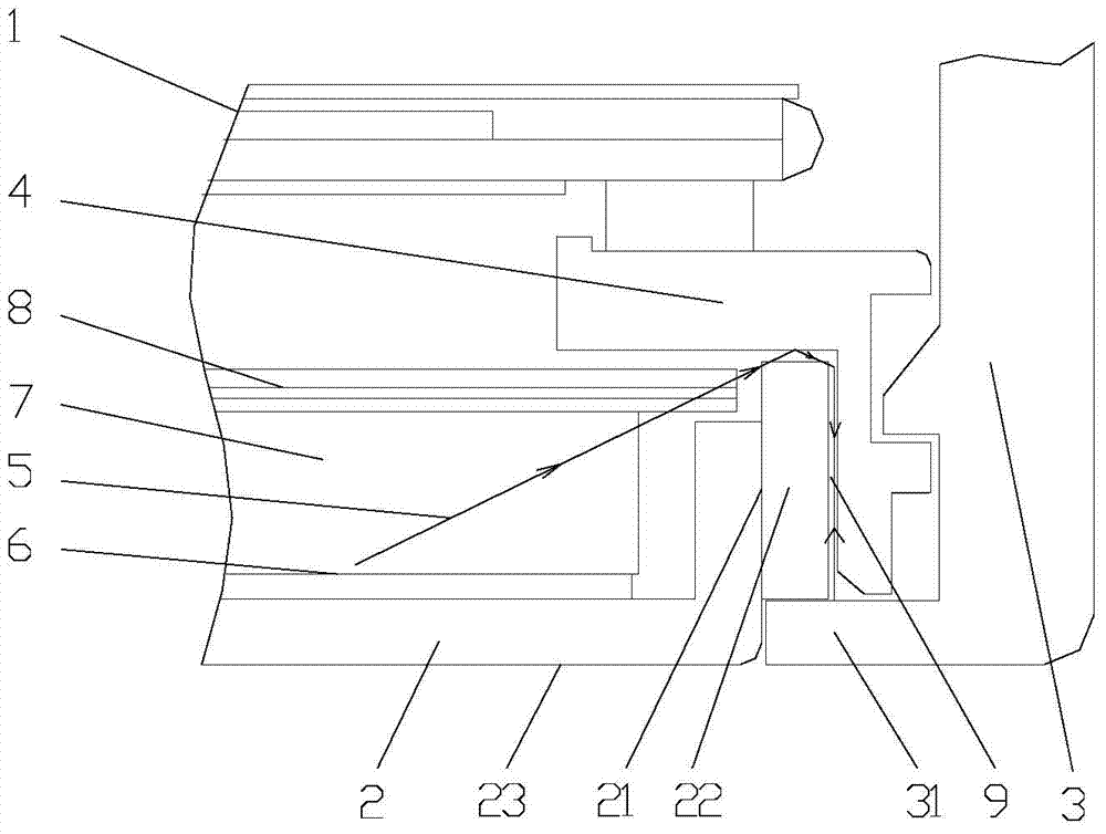 A light-leakage-proof liquid crystal display