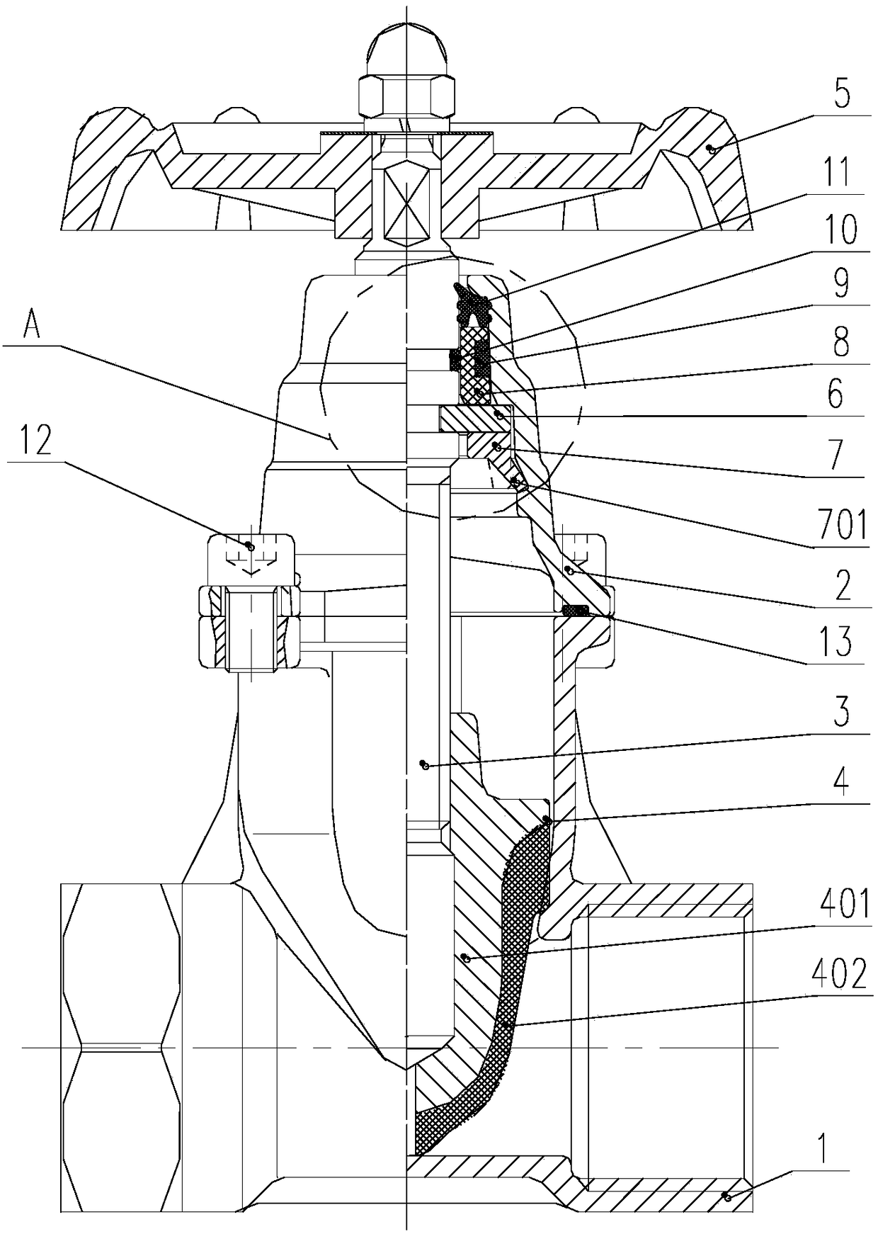 A tapered seal soft seal gate valve