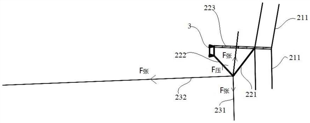 Cantilever structure tension reinforcing system and construction method