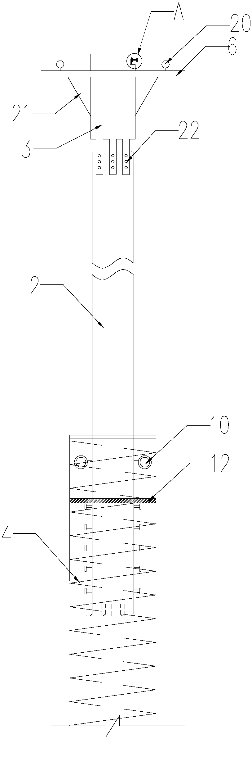 Perpendicularity adjusting device for ultralow-position steel pipe pile adopting top-down construction method and correction method thereof