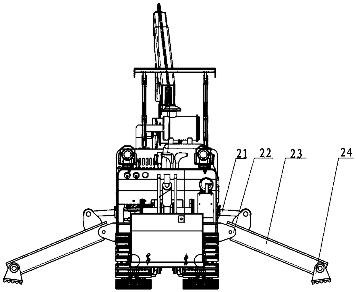 Multipurpose crawler type traction loading truck mounted crane for mine