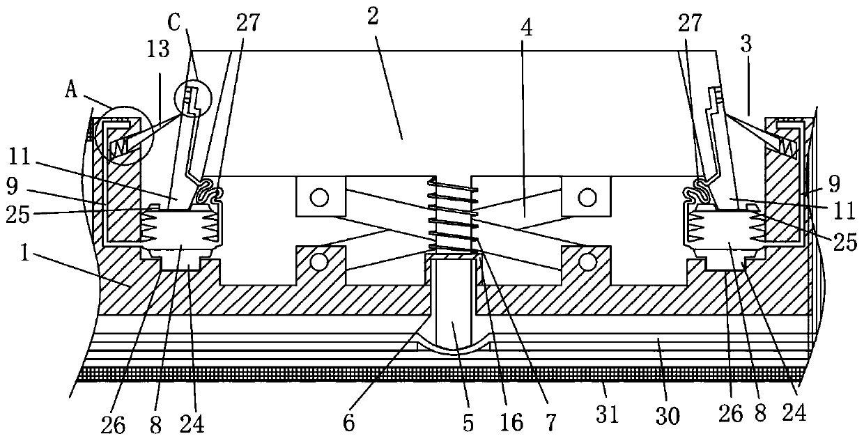 Durable keyboard with self-cleaning function