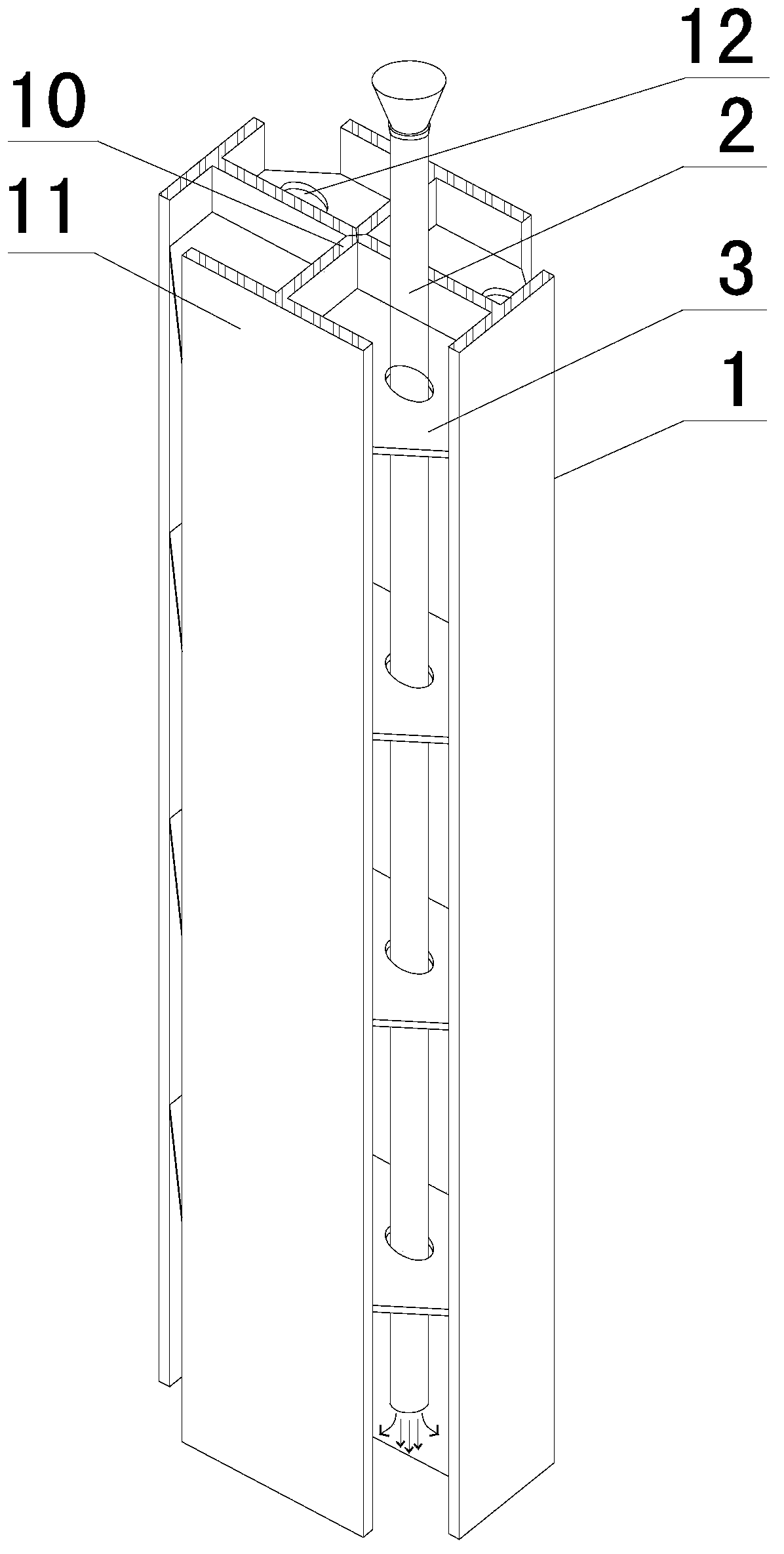 Concrete pouring method for combined structural steel and concrete structure of high-rise building