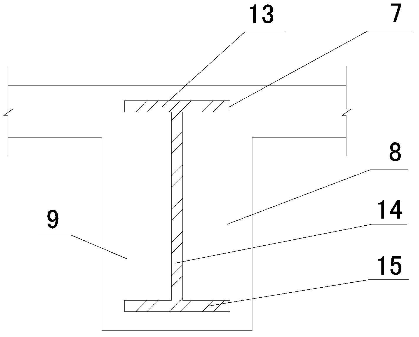 Concrete pouring method for combined structural steel and concrete structure of high-rise building