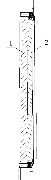 Herringbone shutter unit section