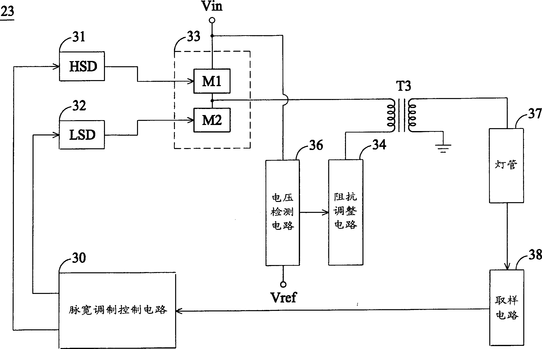 Power supply unit and used current converter