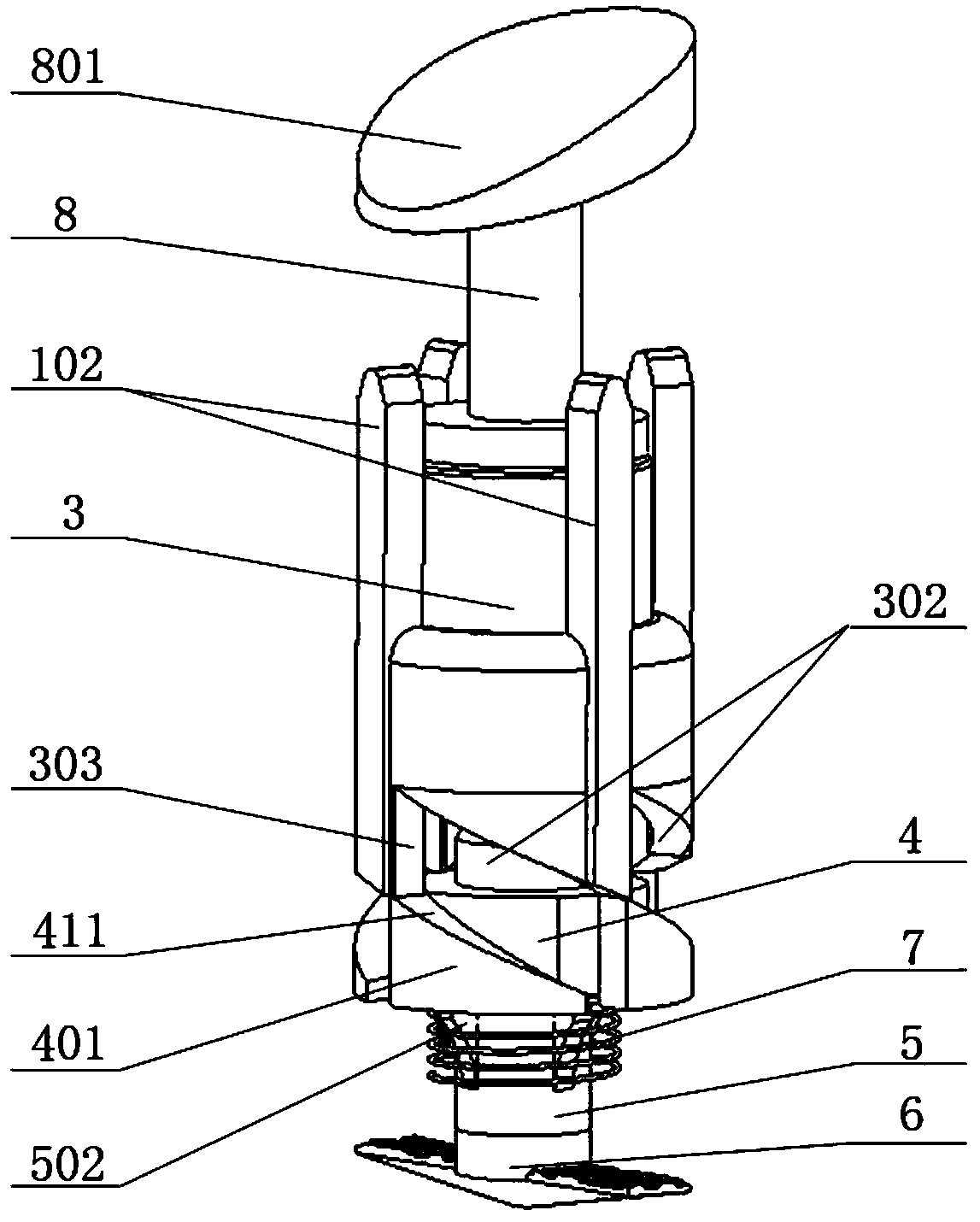 Quick disassembly and assembly structure of the rear shell of electronic equipment