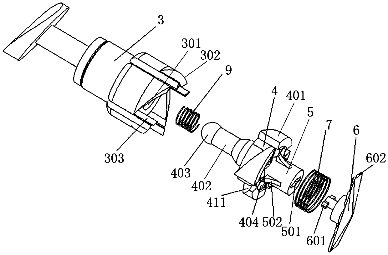 Quick disassembly and assembly structure of the rear shell of electronic equipment