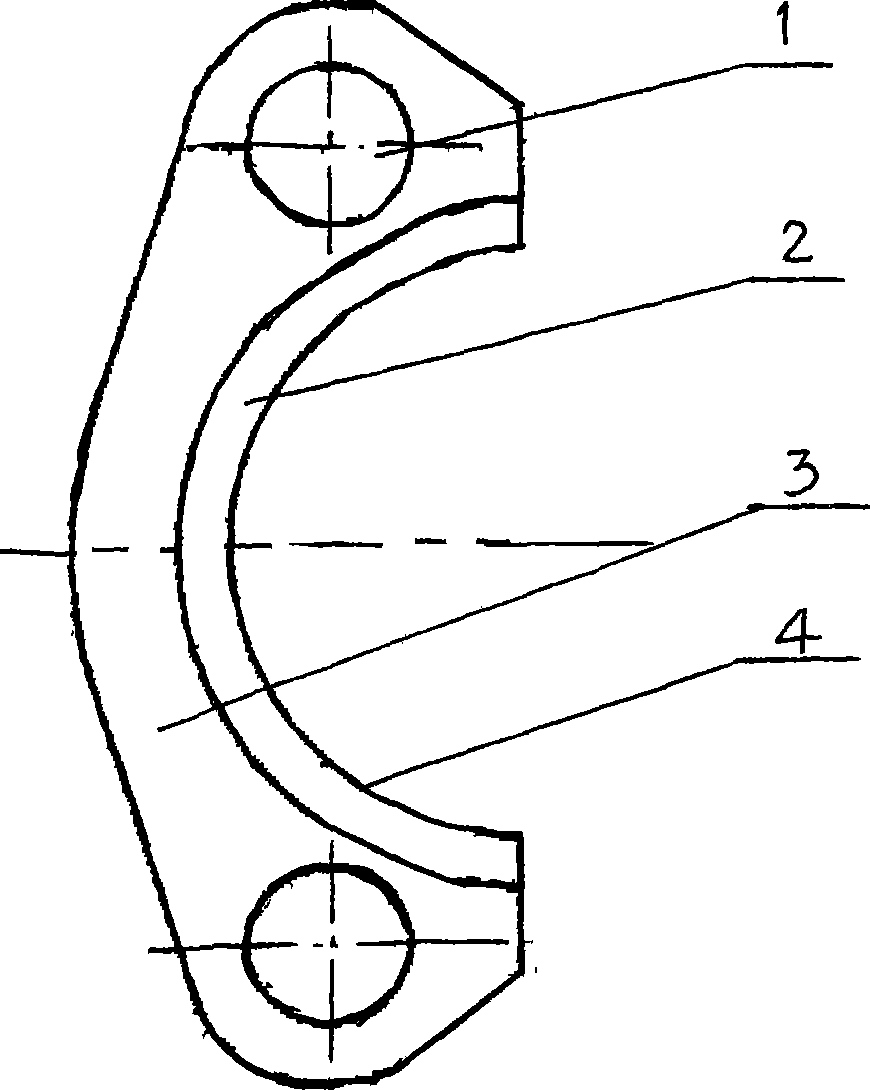 Open type ring flange for fastening high-pressure oil tube