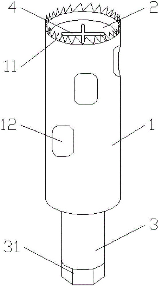 Depth-adjustable annular bone saw and use method thereof