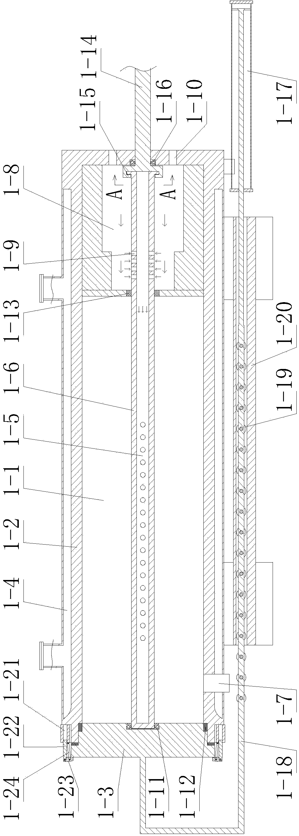 Supercritical CO2 anhydrous rotating warp beam horizontal type dyeing kettle and dyeing system thereof