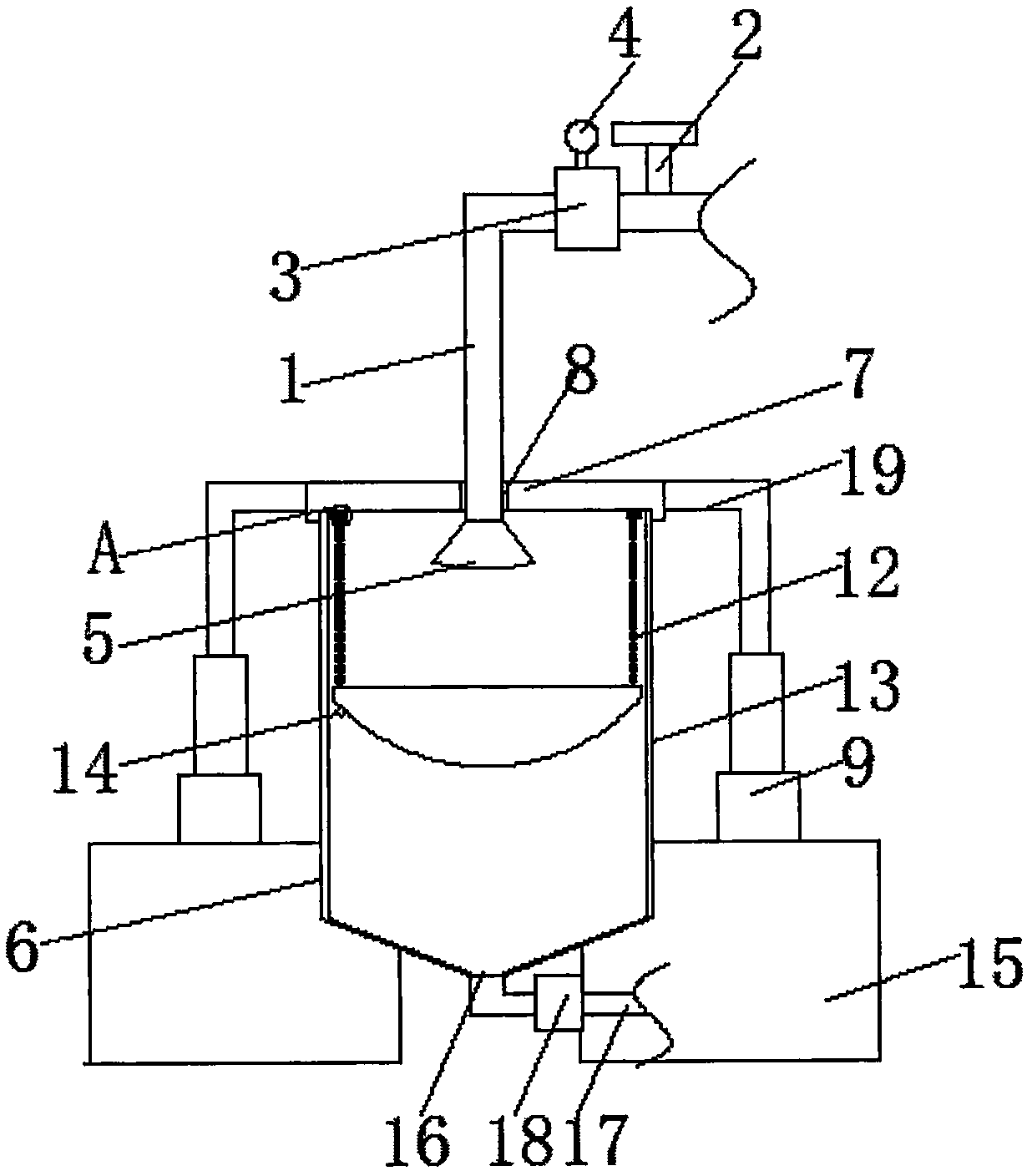 Efficient filter device capable of being cleaned conveniently for paint production