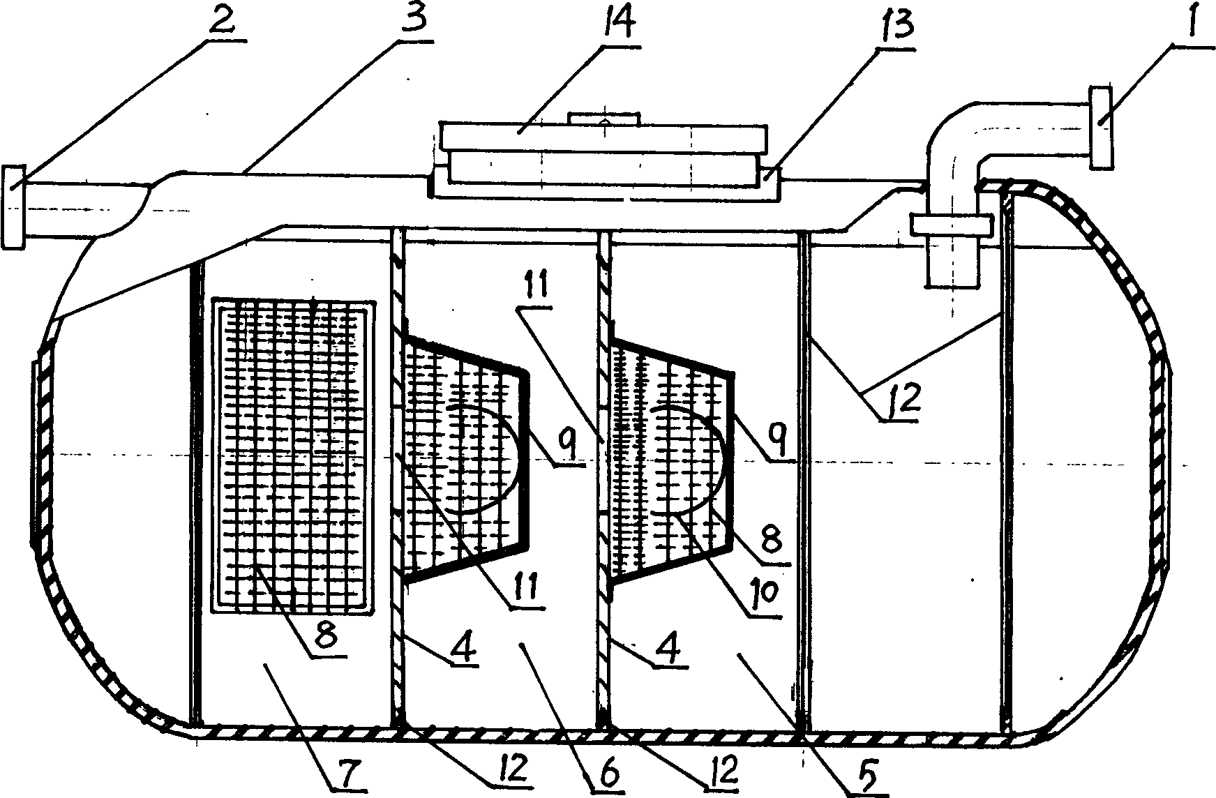 Integral septic tank