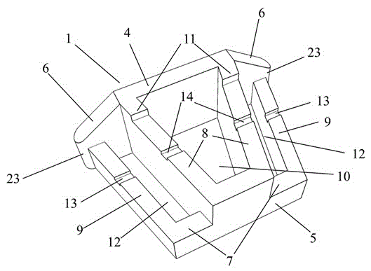 Spatial crossed and embedded ecological building block retaining wall and construction method thereof