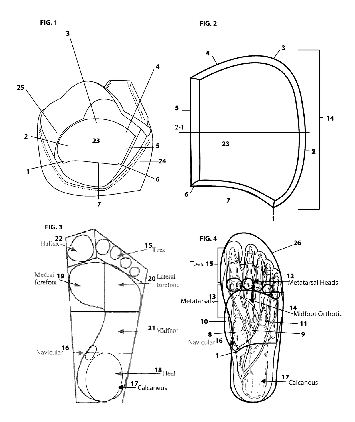 Midfoot orthotic shoe insert