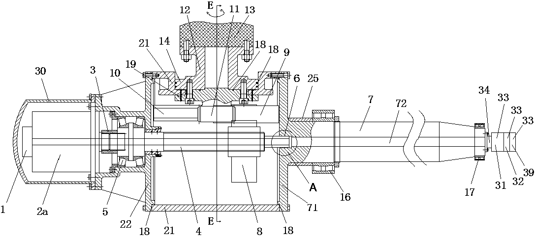 Horizontal axis ocean current energy generator variable pitch device and horizontal axis ocean current energy generator