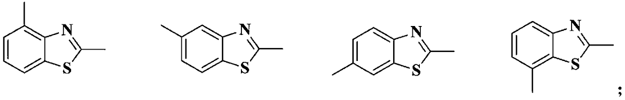 Triamine monomer containing benzothiazole structure and preparation method and application thereof