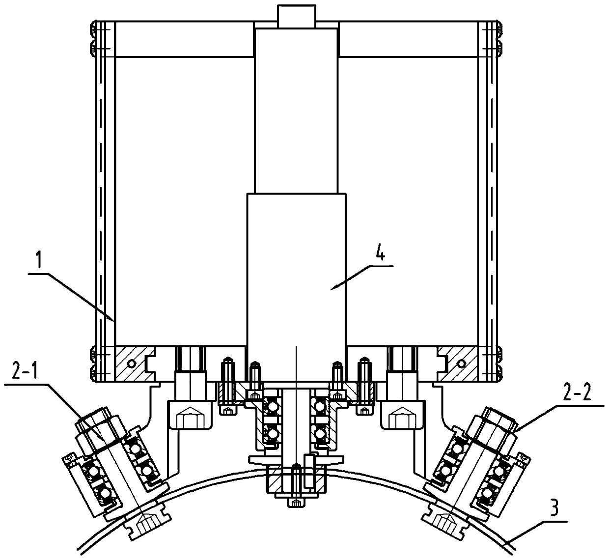 Side-driving-type all-position automatic welding trolley traveling mechanism for pipeline