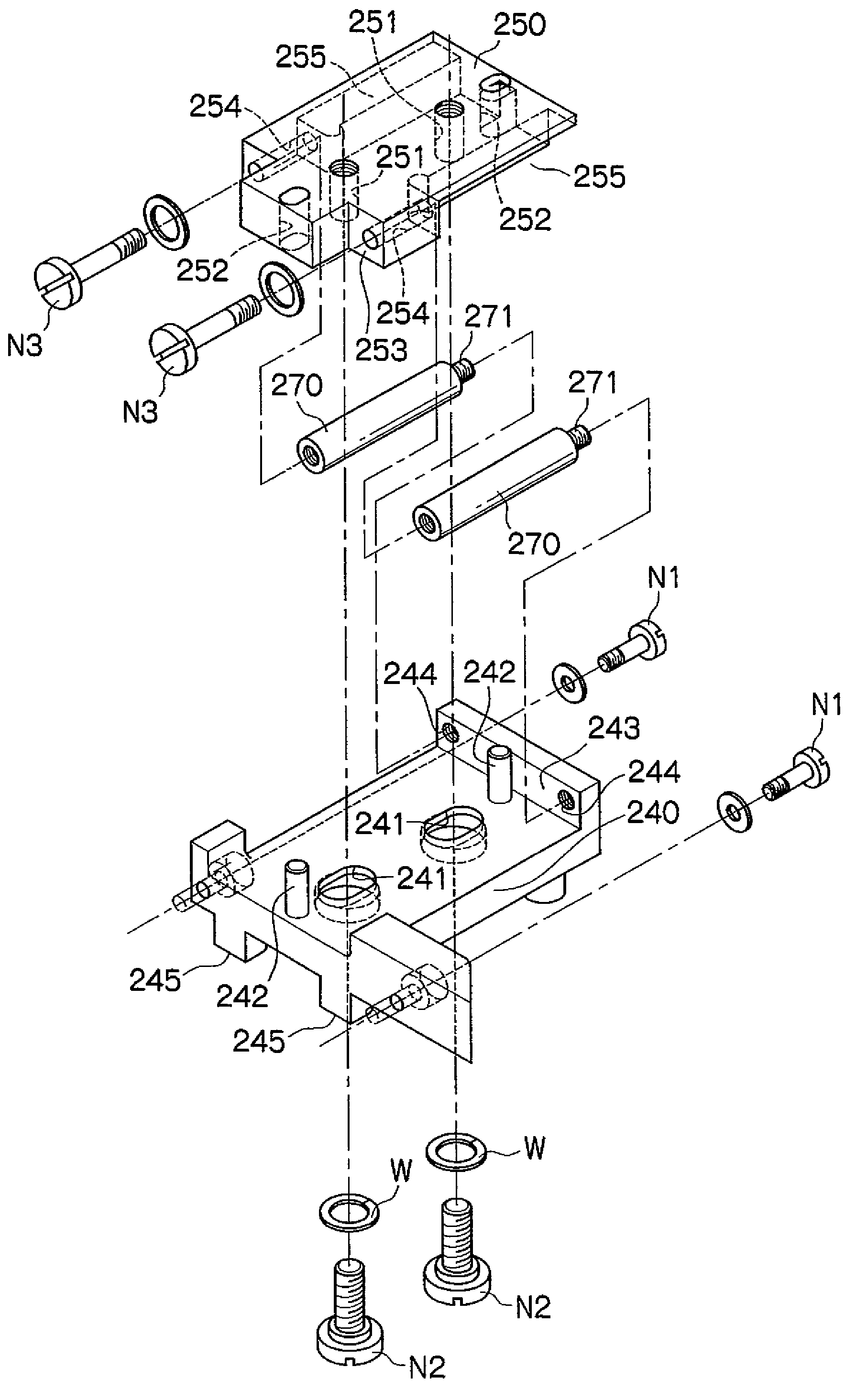 Movement preventing structure for color separation prism