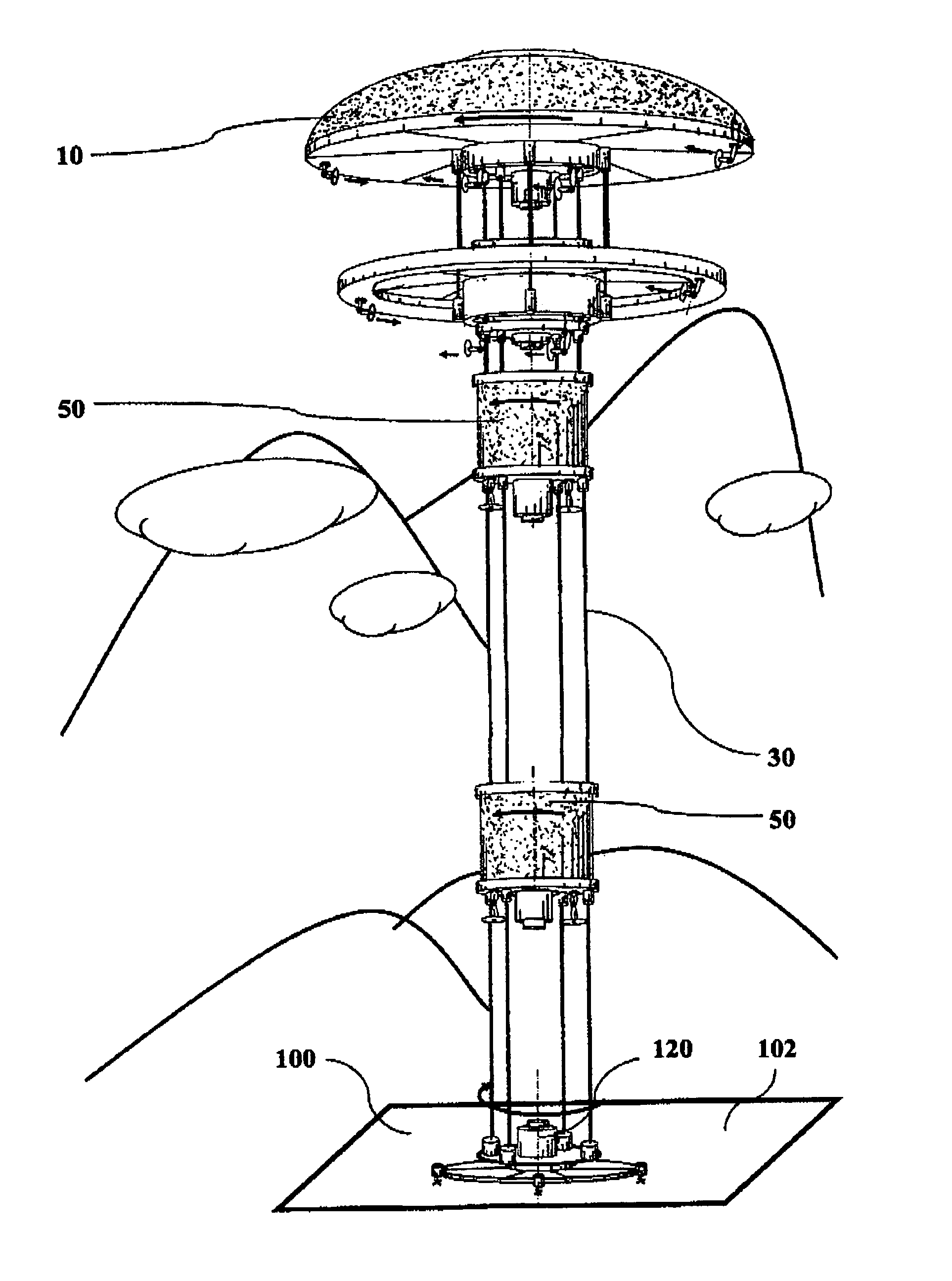 Airborne elevator apparatus