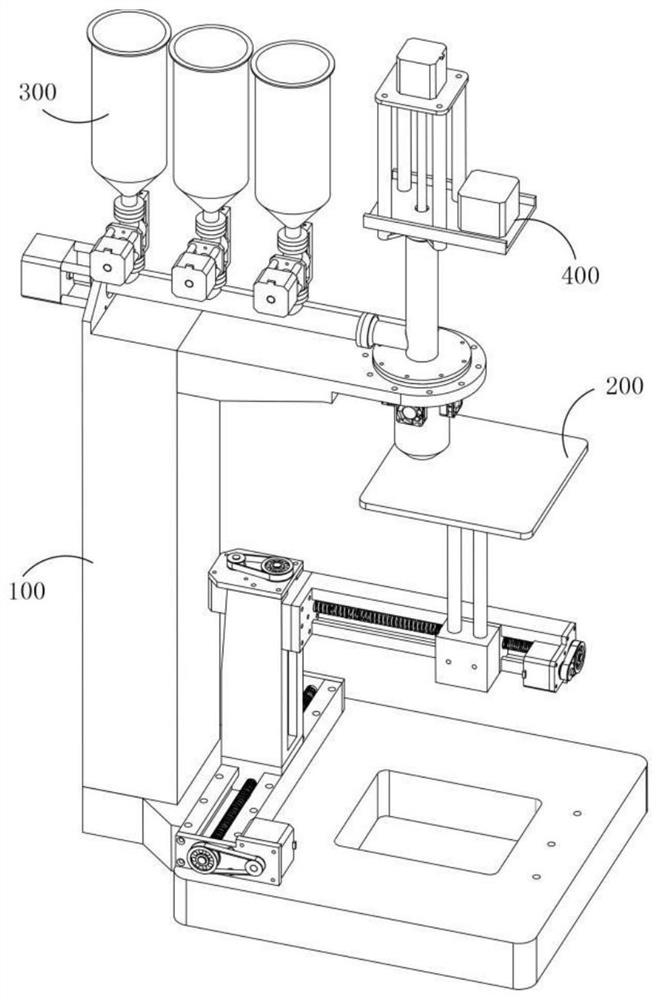 Mixed color printing method of 3D printer