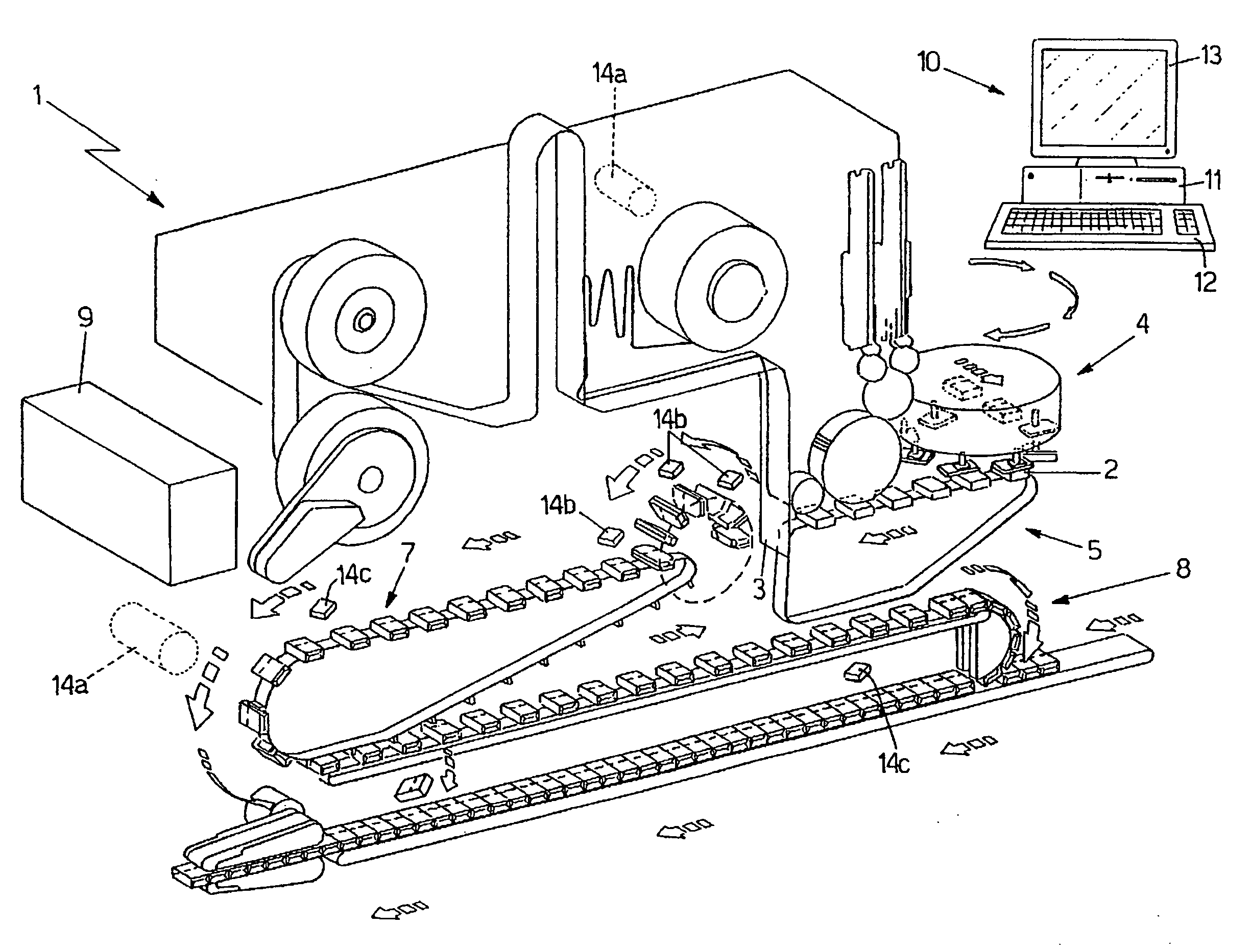 Method of controlling an automatic production/packing machine