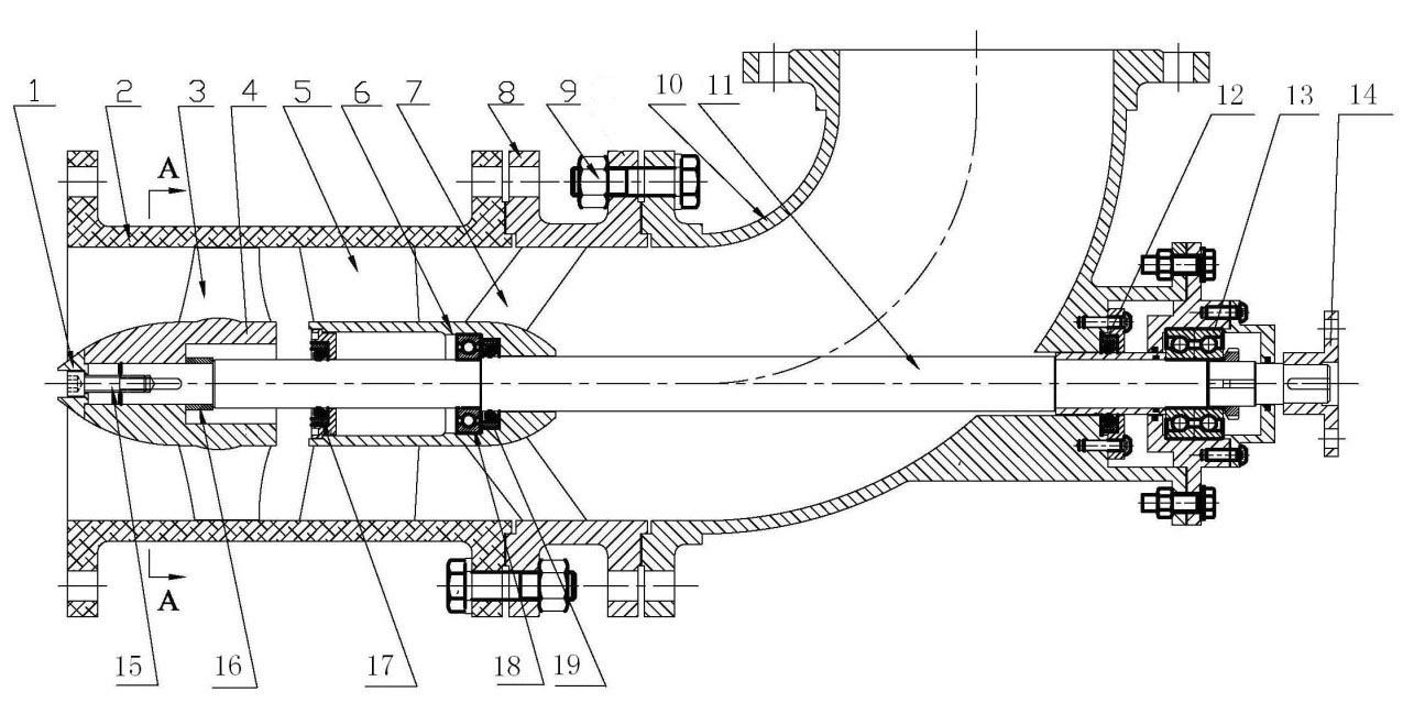 Axial-flow pump for particle image velocimetry and particle image velocimetry method