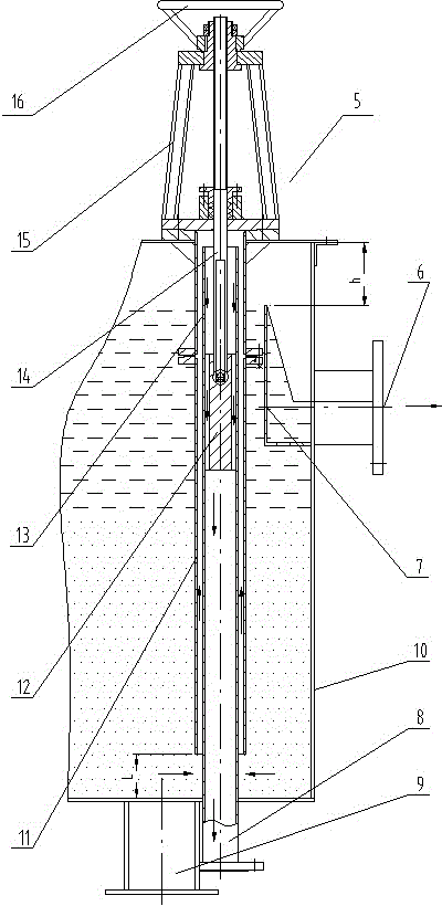 Nitrobenzene separator with nitrobenzene layered interface regulating device