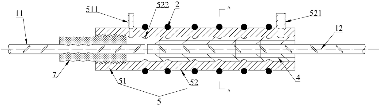 Processing method of anti-seismic self-locking-type rolling semi-grouting sleeve and processing method of concrete component