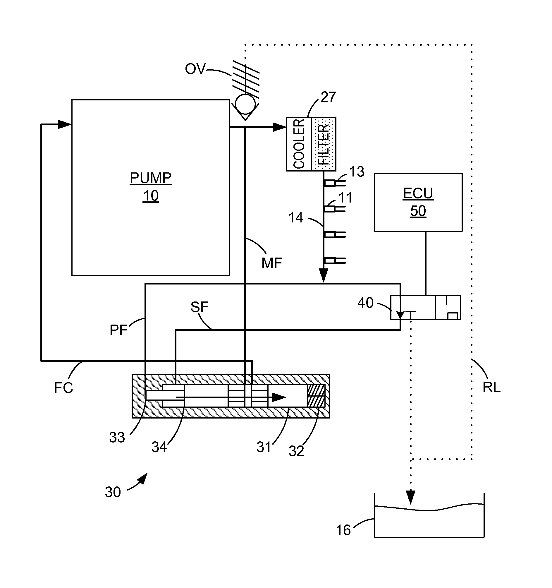 Oil supply system for an engine
