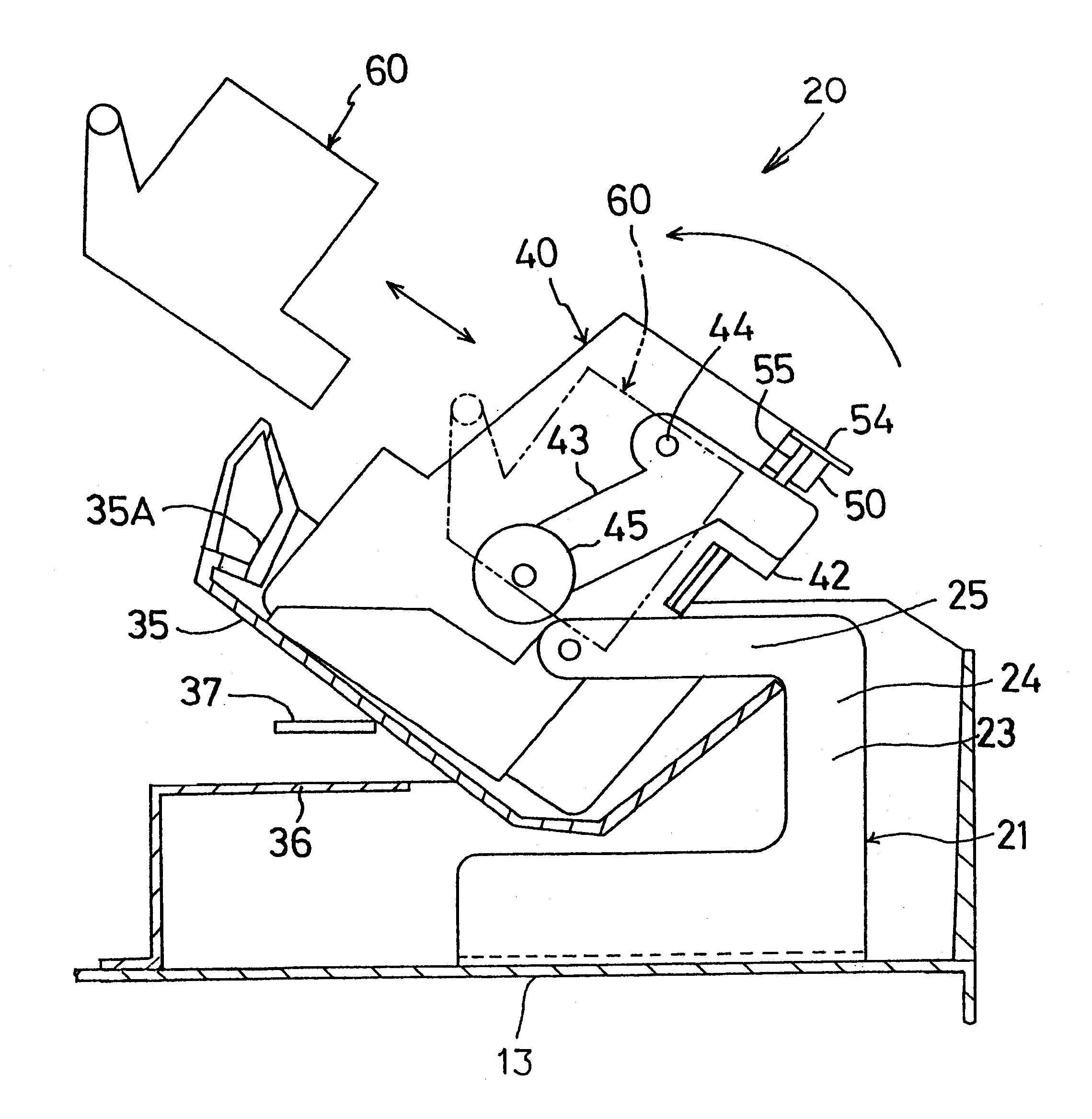 Rotatable stapler with position-detection feature