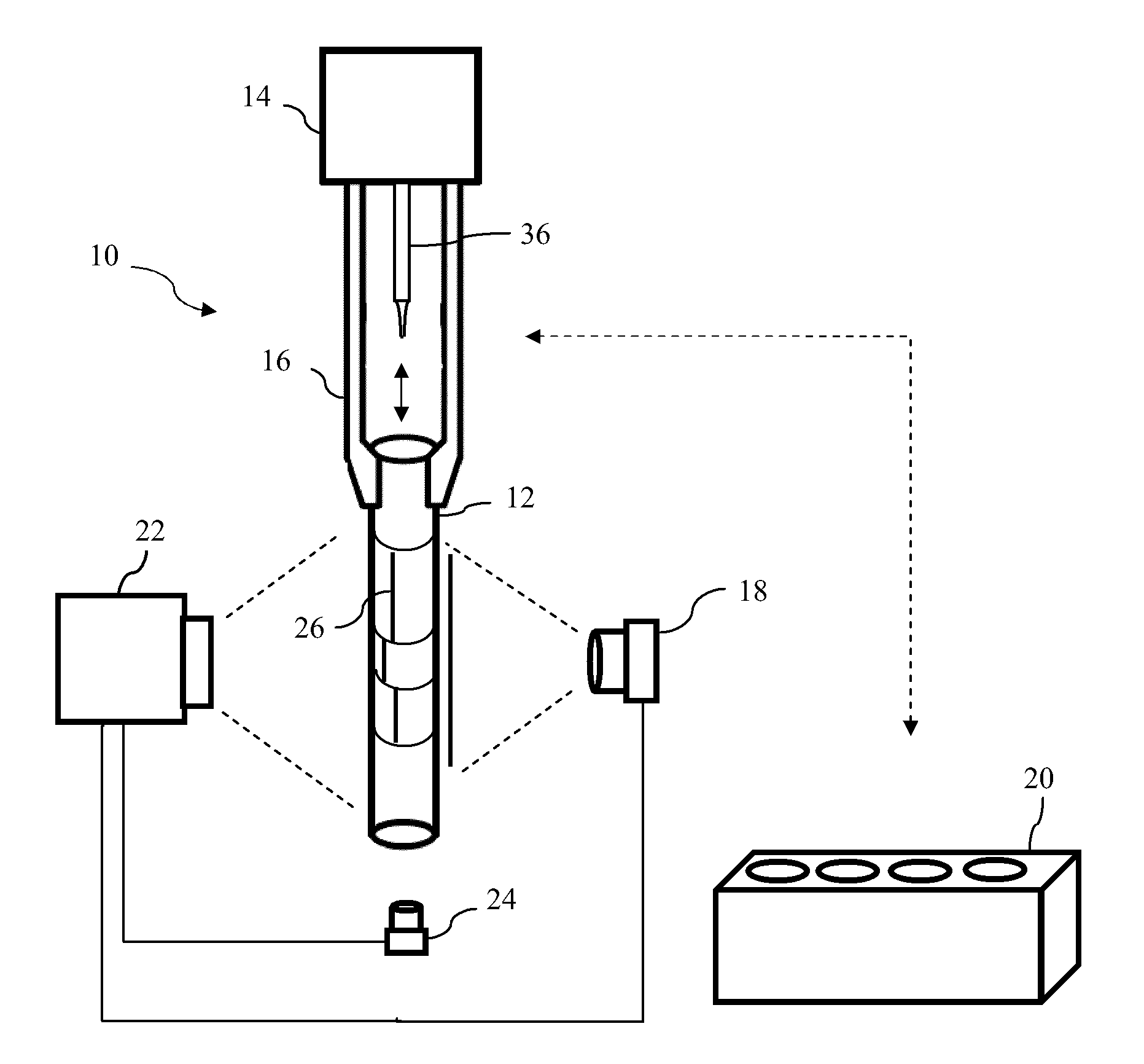 System and method for detection of liquid level in a vessel