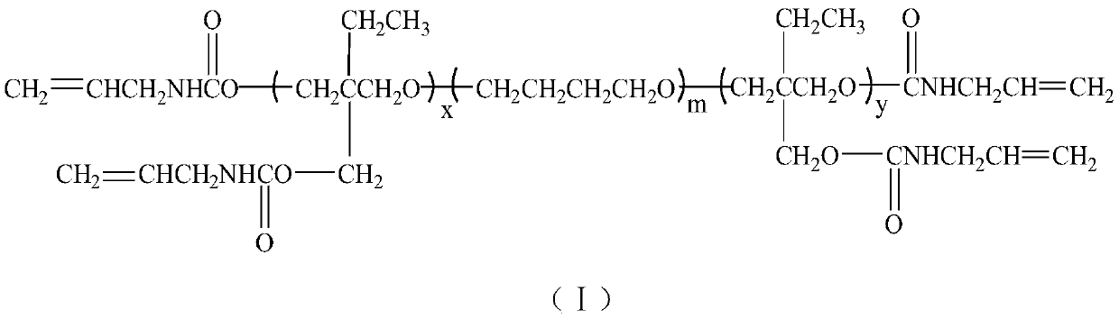 Polyalkenyl polytetrahydrofuran adhesive and synthesis method thereof