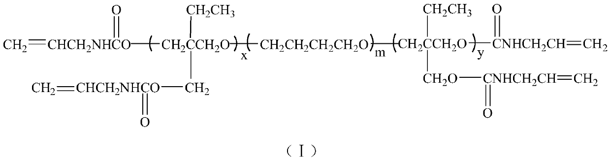 Polyalkenyl polytetrahydrofuran adhesive and synthesis method thereof