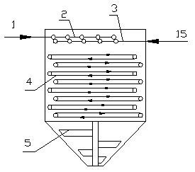 A continuous quenching device for insoluble sulfur