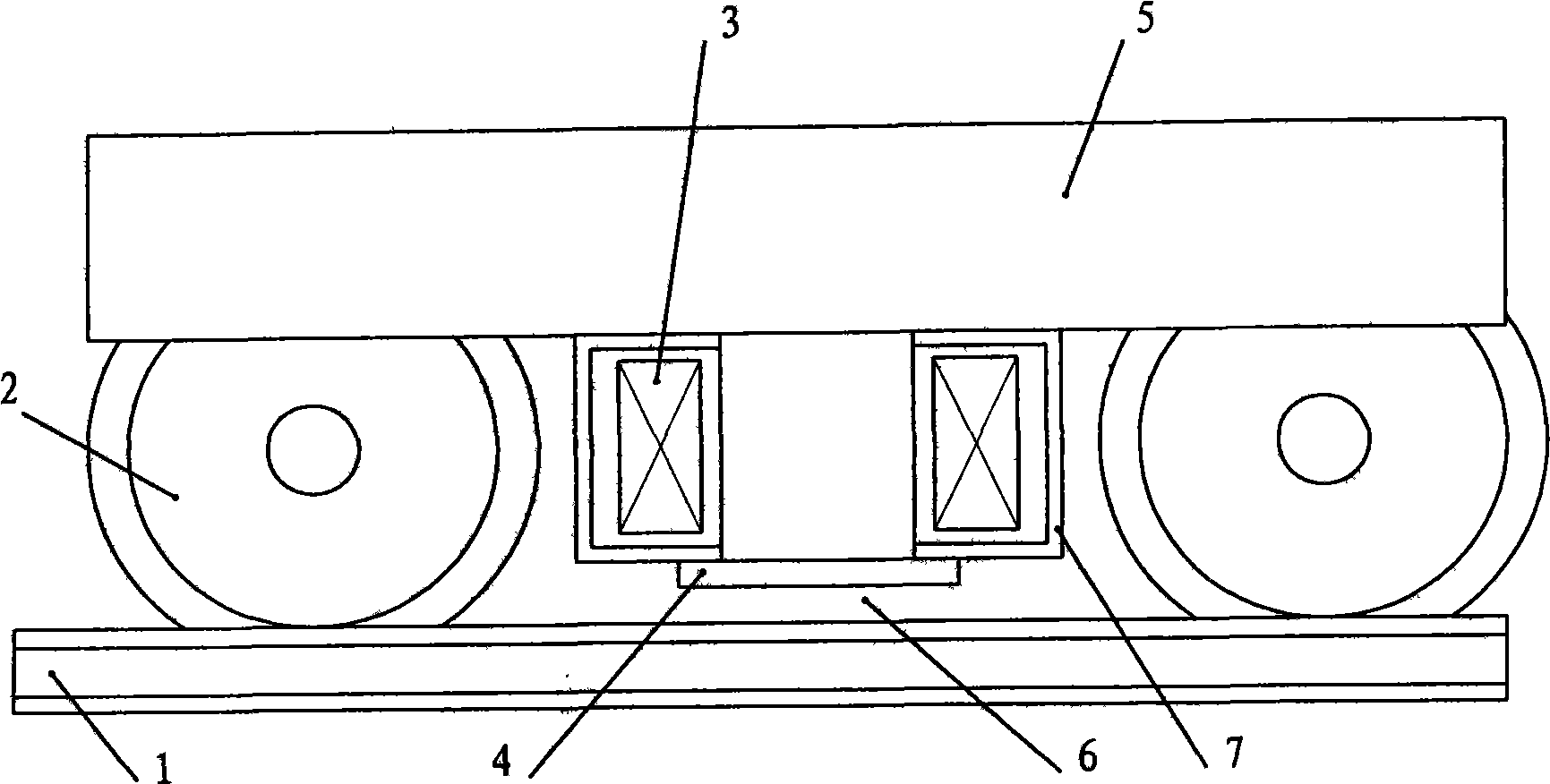 Superconduction eddy-current brake device of track multiple unit